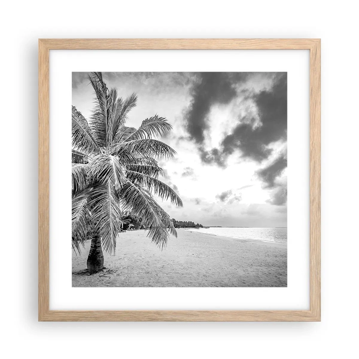 Poster in einem Rahmen aus heller Eiche - Wenn du dich nach Einsamkeit sehnst ... - 40x40 cm