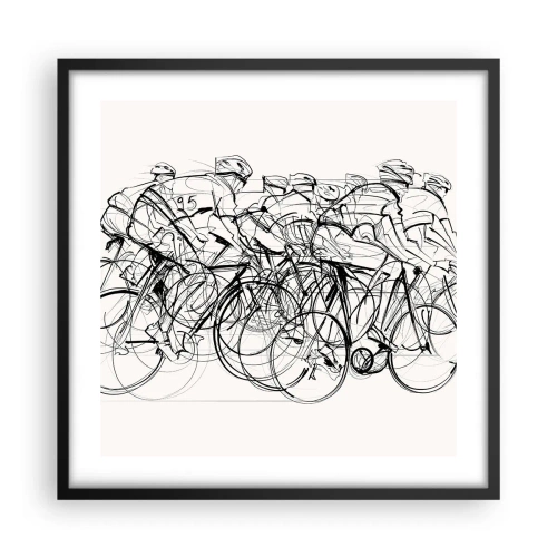 Poster in einem schwarzem Rahmen - Gemeinsam als Team - 50x50 cm