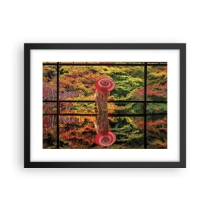 Poster in einem schwarzem Rahmen - Im Tempel der Natur - 40x30 cm