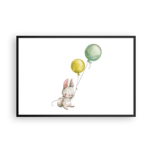 Poster in einem schwarzem Rahmen - Ich werde auch fliegen! - 91x61 cm