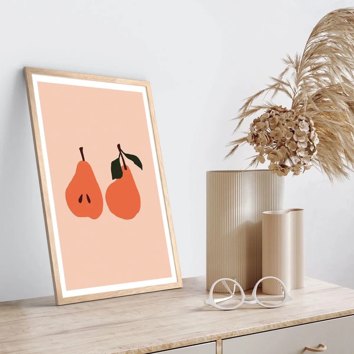 Poster in einem Rahmen aus heller Eiche - Pure Süße - 40x50 cm