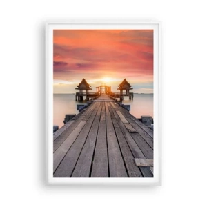 Poster in einem weißen Rahmen - Westen im Osten - 70x100 cm