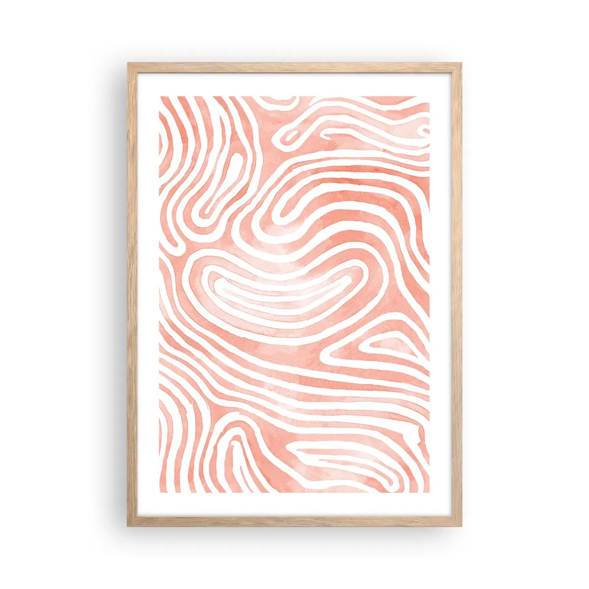 Poster in einem Rahmen aus heller Eiche - Im Korallenlabyrinth - 50x70 cm