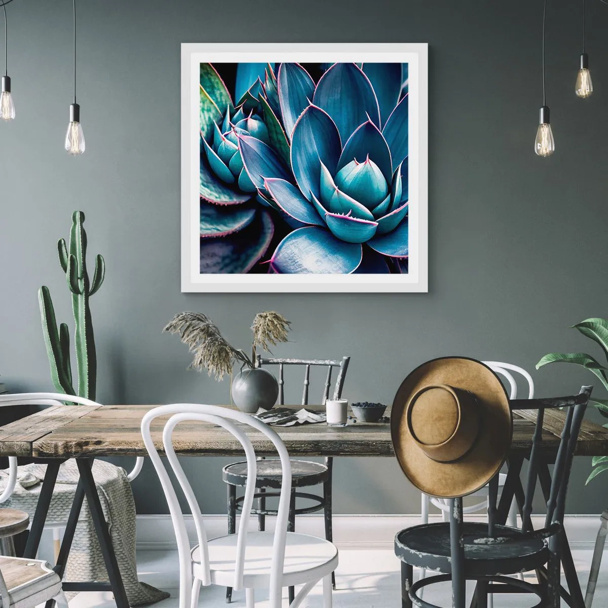 Poster in einem weißen Rahmen - Lebenskraft - 40x40 cm