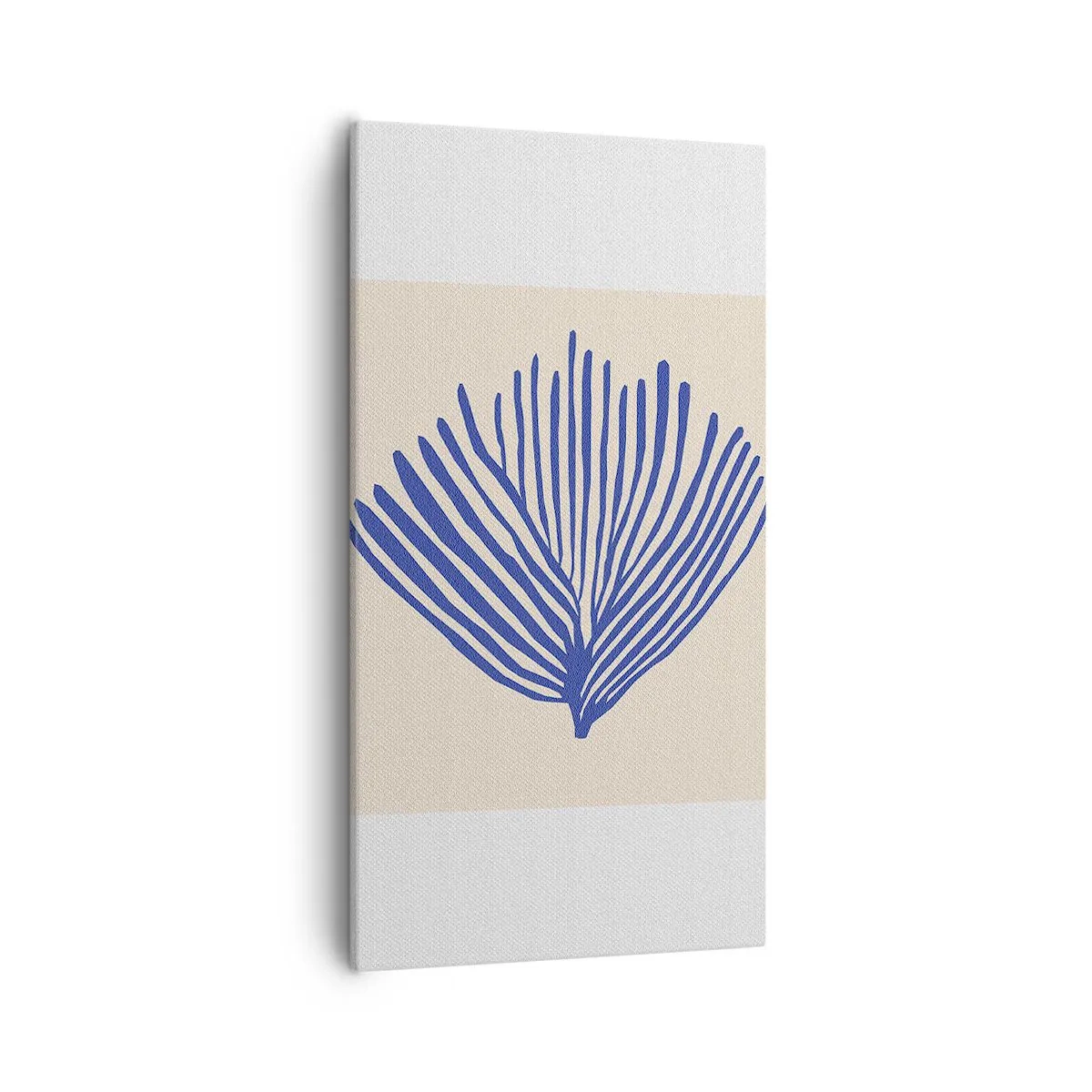 Bild auf Leinwand - Leinwandbild - Blauer Fächer - 55x100 cm