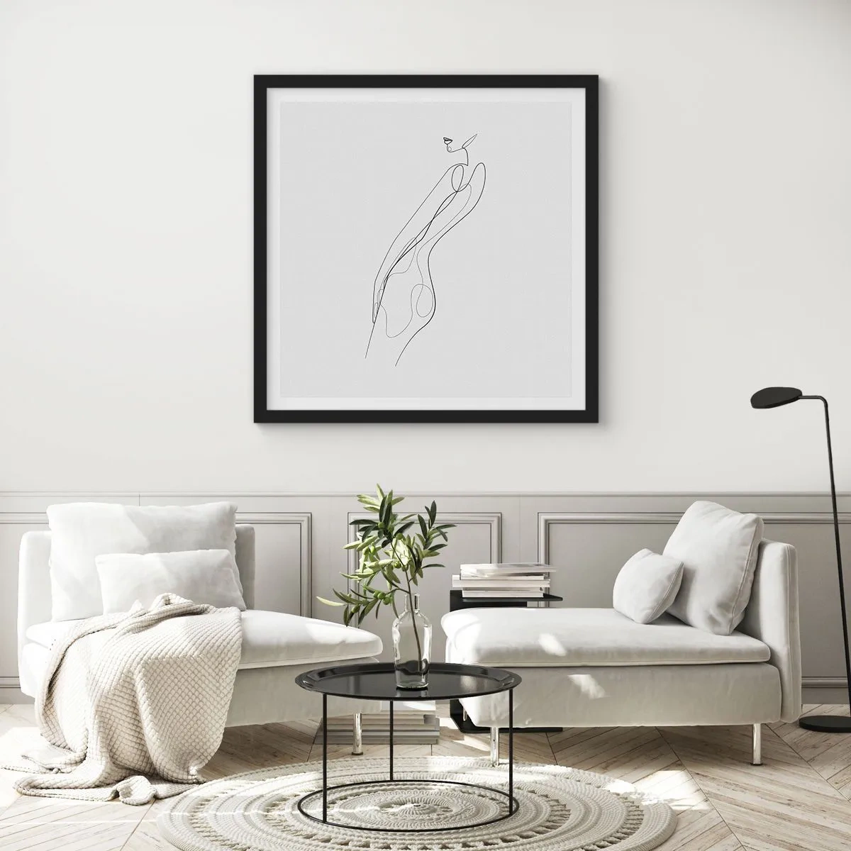 Poster in einem schwarzem Rahmen - Bloß ein Versprechen - 40x40 cm