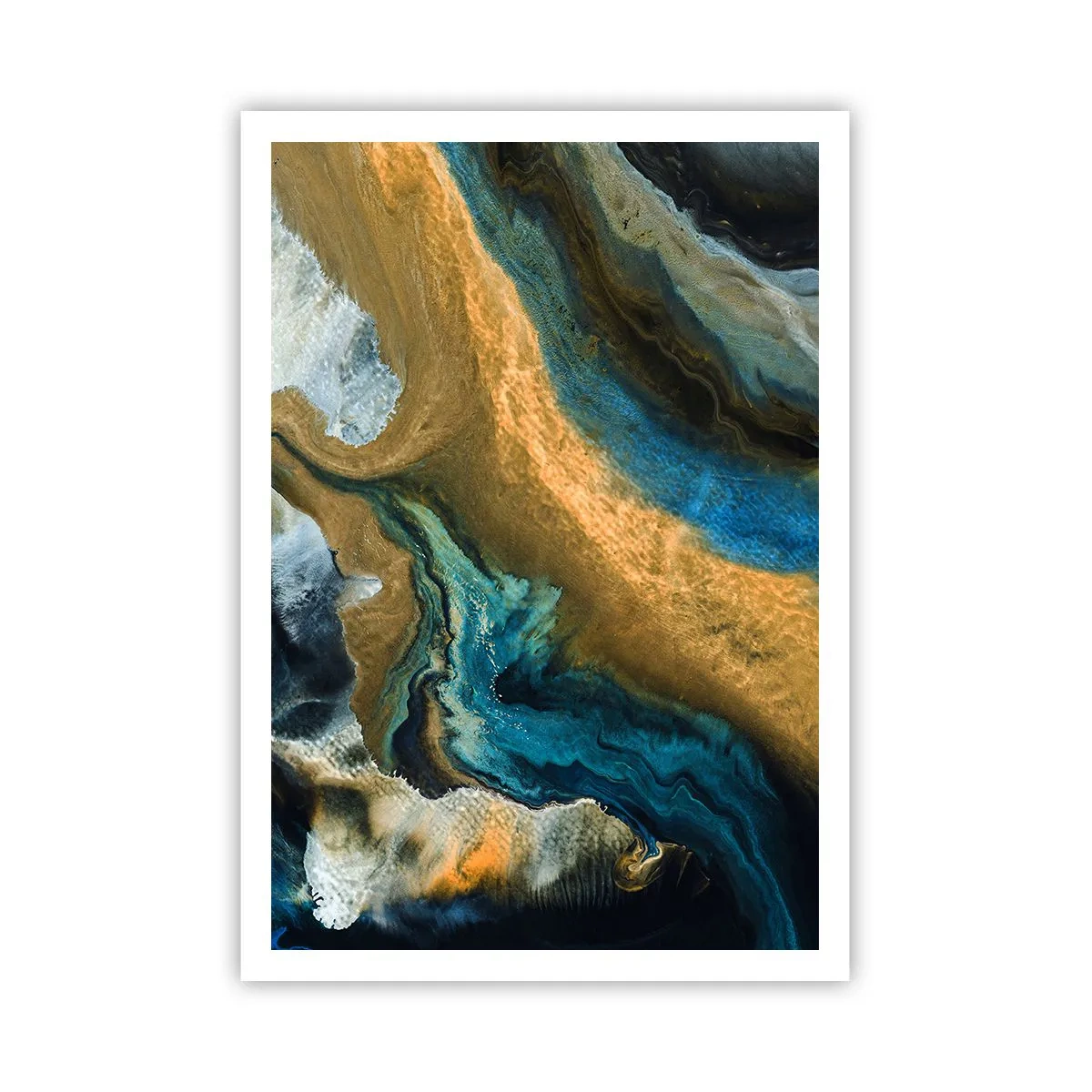 Poster - Blau - Gelb - gegenseitige Beeinflussung - 70x100 cm