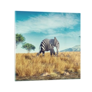 Glasbild - Bild auf glas - Grau ist nicht mehr in Mode - 60x60 cm