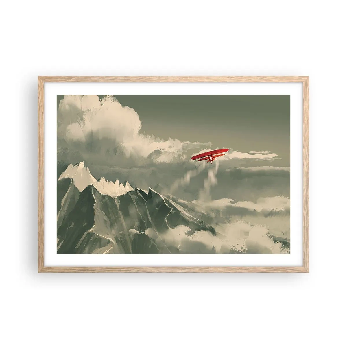 Poster in einem Rahmen aus heller Eiche - Furchtloser Pionier - 70x50 cm