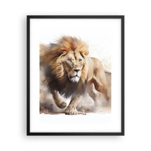 Poster in einem schwarzem Rahmen - Der König zog um - 40x50 cm
