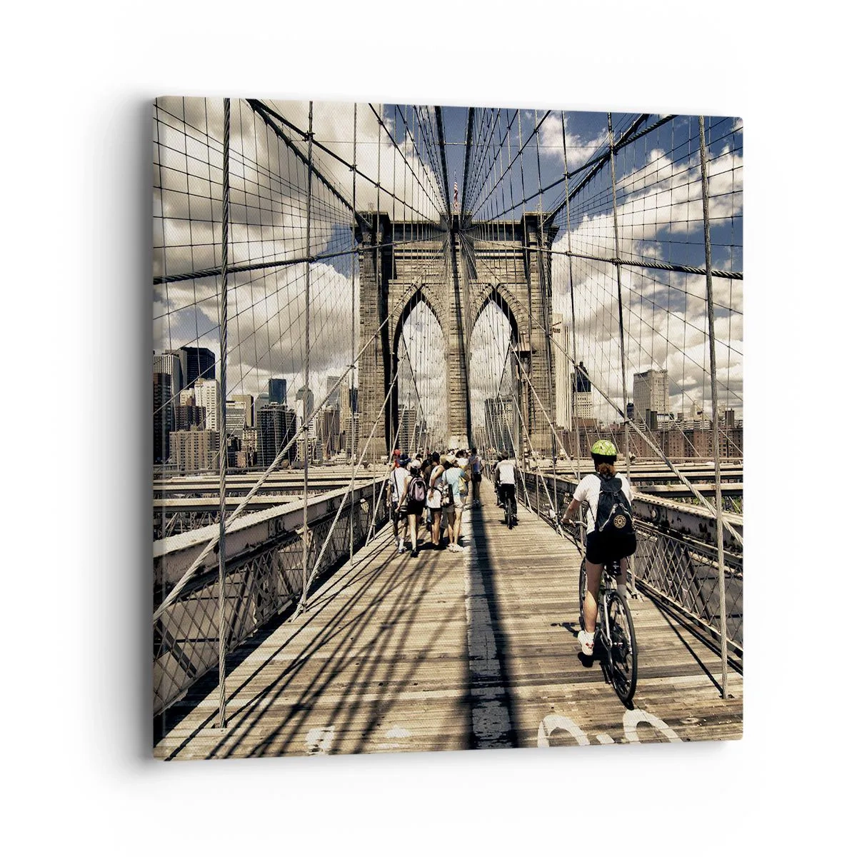 Bild auf Leinwand - Leinwandbild - Direkt ins Herz der Stadt - 40x40 cm