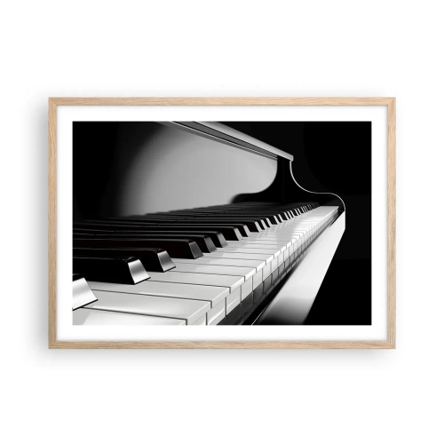 Poster in einem Rahmen aus heller Eiche - Harmonie von Formen und Farben - 70x50 cm