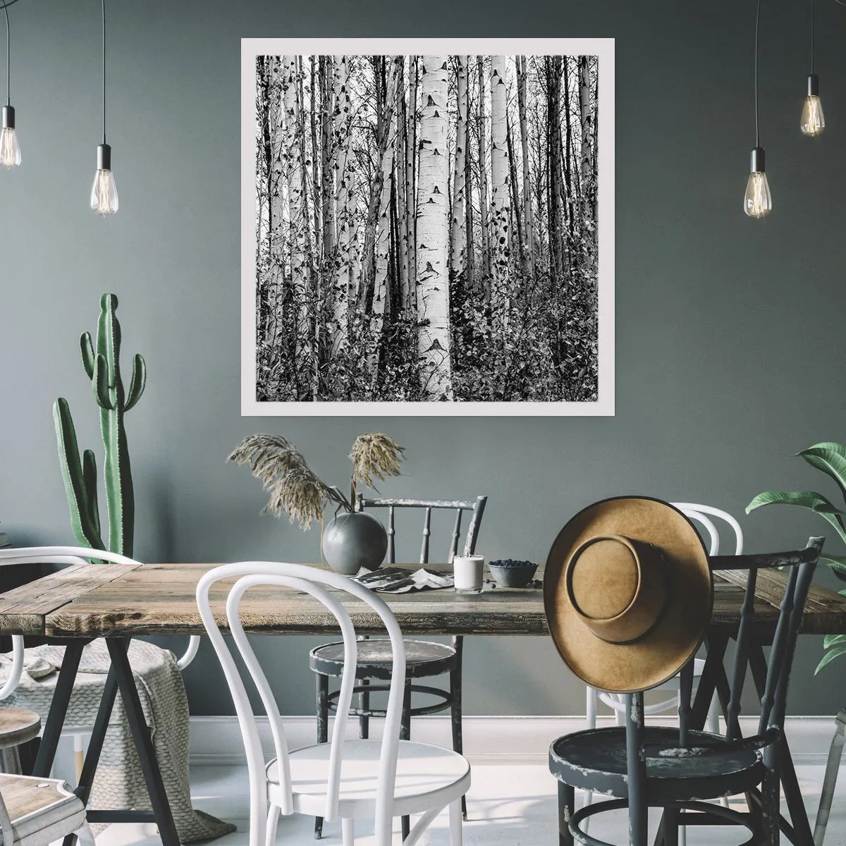 Poster - Birkenkolonnade - 60x60 cm