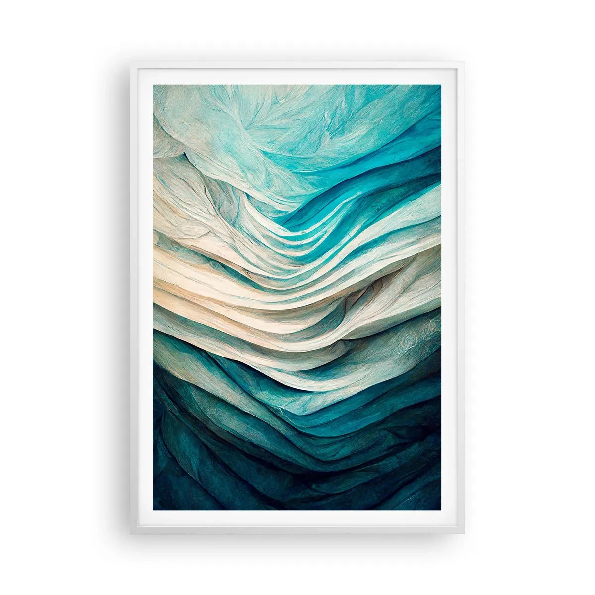 Poster in einem weißen Rahmen - Blaue Unersättlichkeit - 70x100 cm