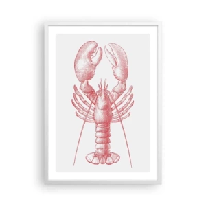 Poster in einem weißen Rahmen - Hummer, der Homers würdig ist - 50x70 cm