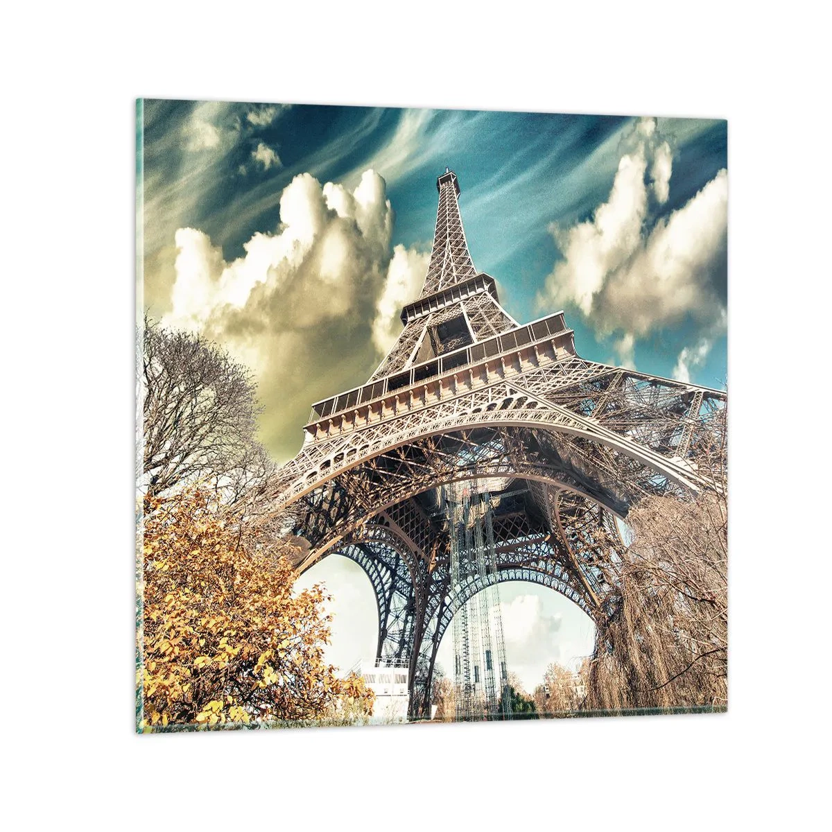 Glasbild - Bild auf glas - Und im Herbst in Paris ... - 70x70 cm