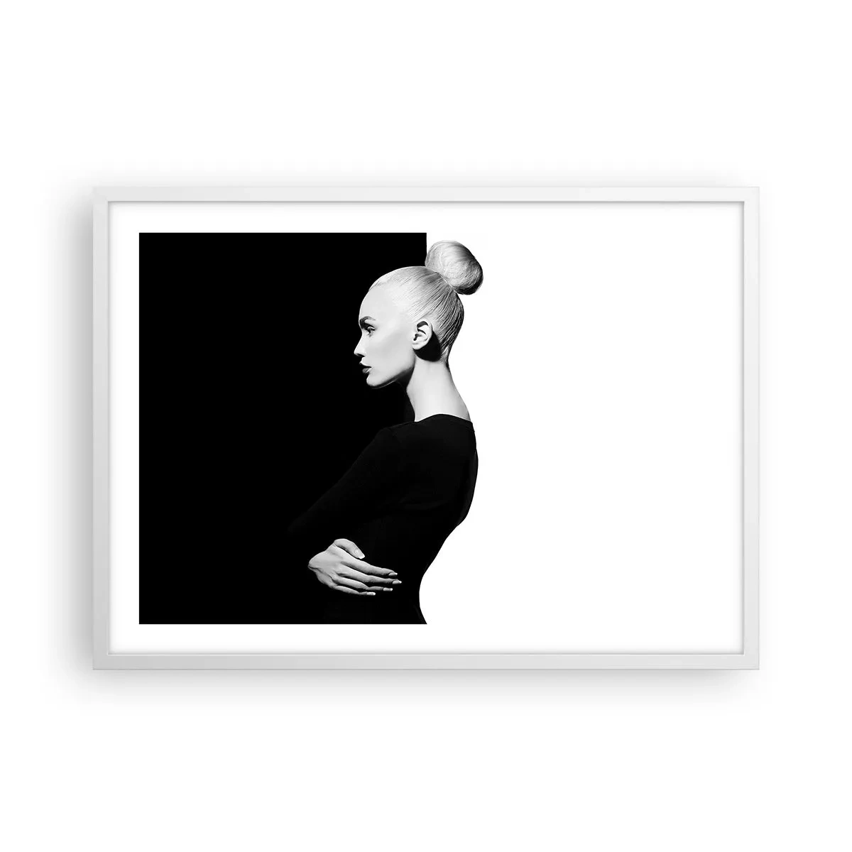 Poster in einem weißen Rahmen - Einfach eine Frau - 70x50 cm