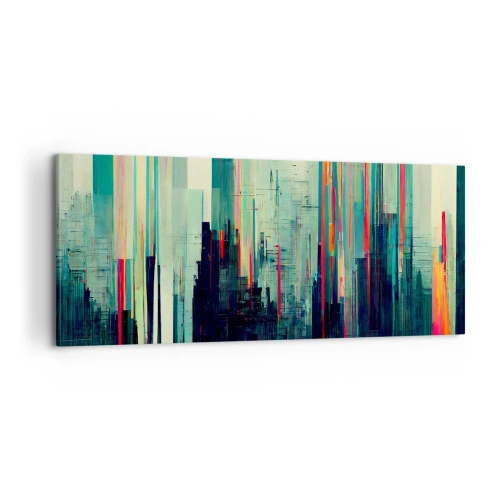 Bild auf Leinwand - Leinwandbild - Futuristische Stadt - 100x40 cm