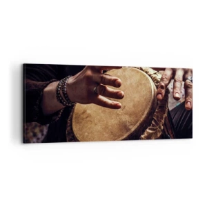 Bild auf Leinwand - Leinwandbild - Im Rhythmus des Herzens - 100x40 cm