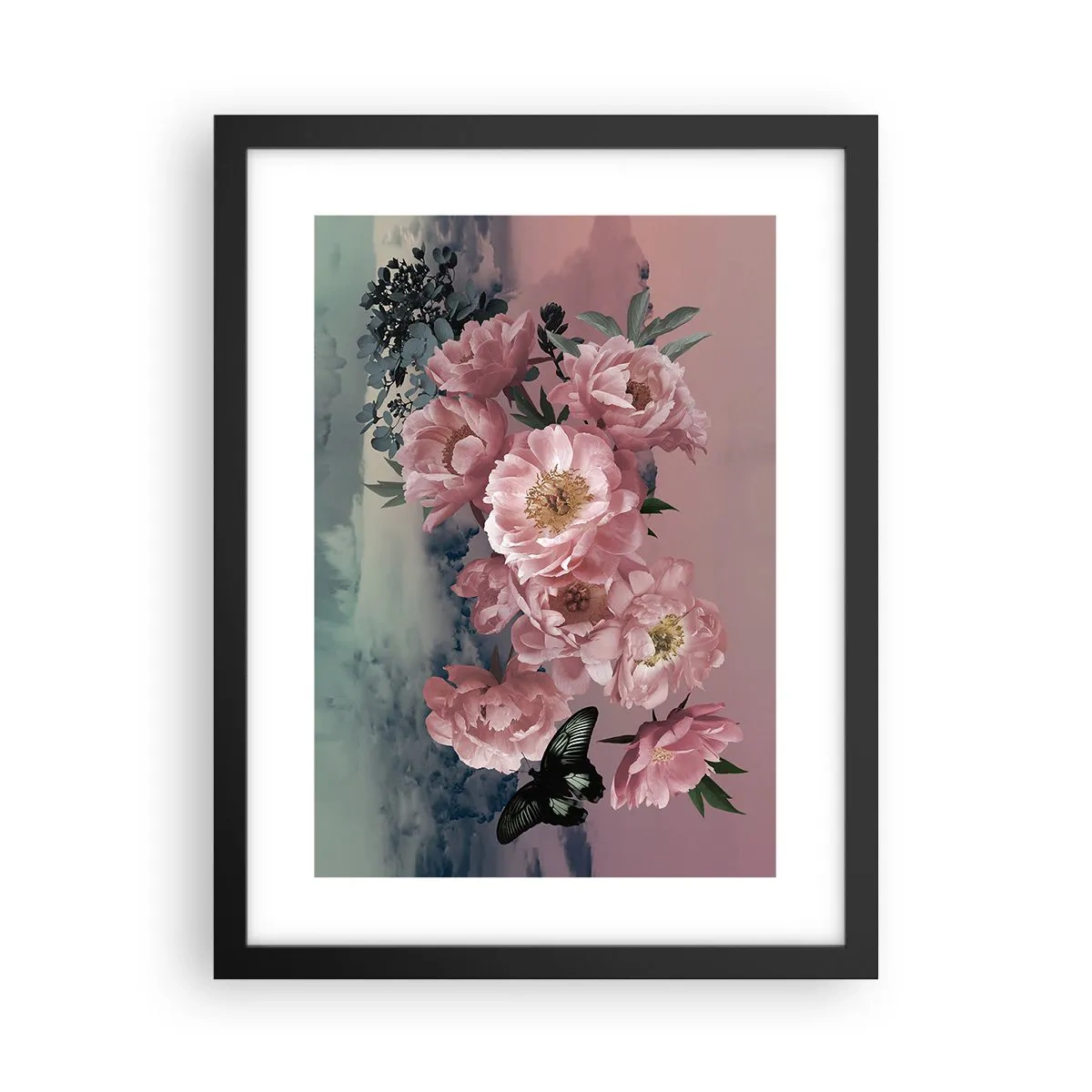 Poster in einem schwarzem Rahmen - Der Höhepunkt der Romantik - 30x40 cm