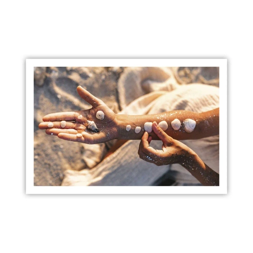 Poster - Schönheit an Ihren Fingerspitzen - 91x61 cm