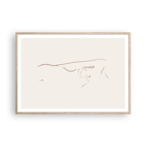 Poster in einem Rahmen aus heller Eiche - Die Form des Verlangens - 100x70 cm