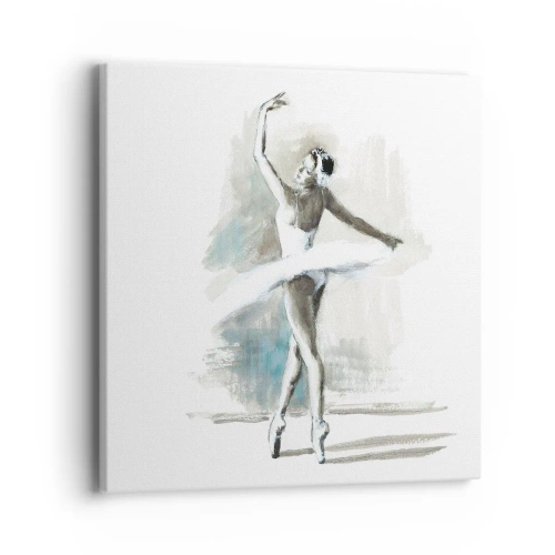 Bild auf Leinwand - Leinwandbild - In einen Schwan verzaubert - 40x40 cm