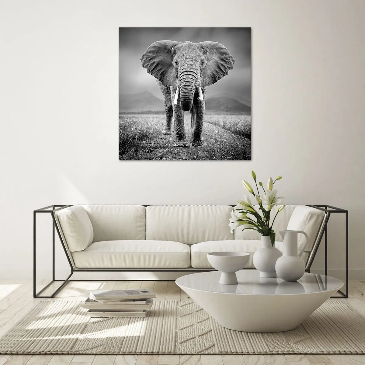 Glasbild - Bild auf glas - Der Gastgeber heißt willkommen - 70x70 cm