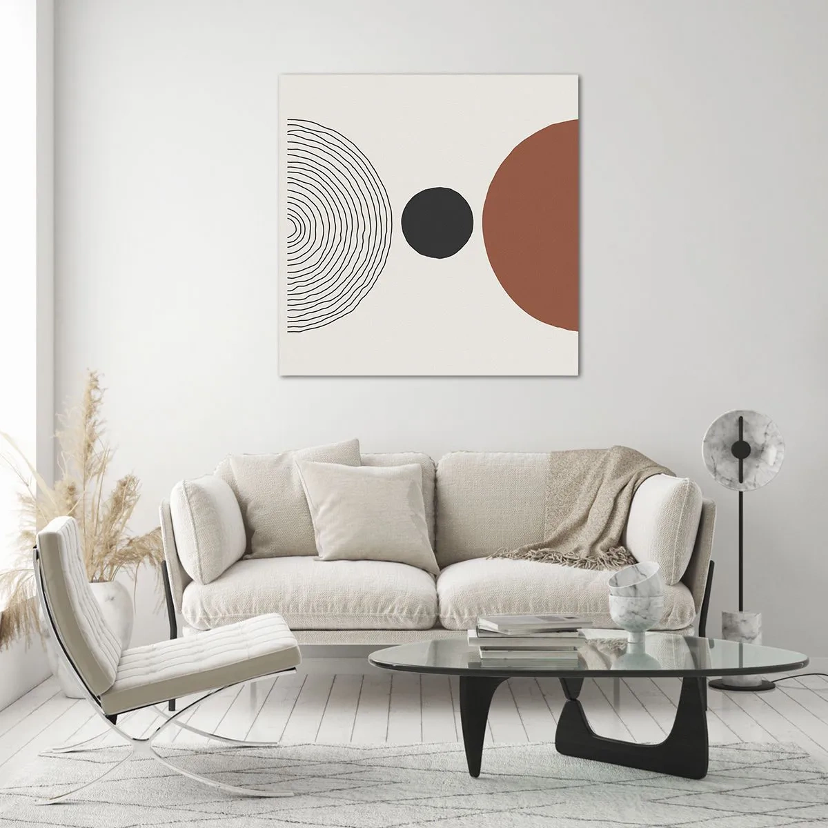 Glasbild - Bild auf glas - Das Zentrum der Aufmerksamkeit - 40x40 cm