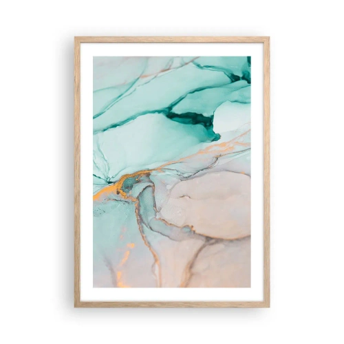 Poster in einem Rahmen aus heller Eiche - Ein Tanz der Formen und Farben - 50x70 cm