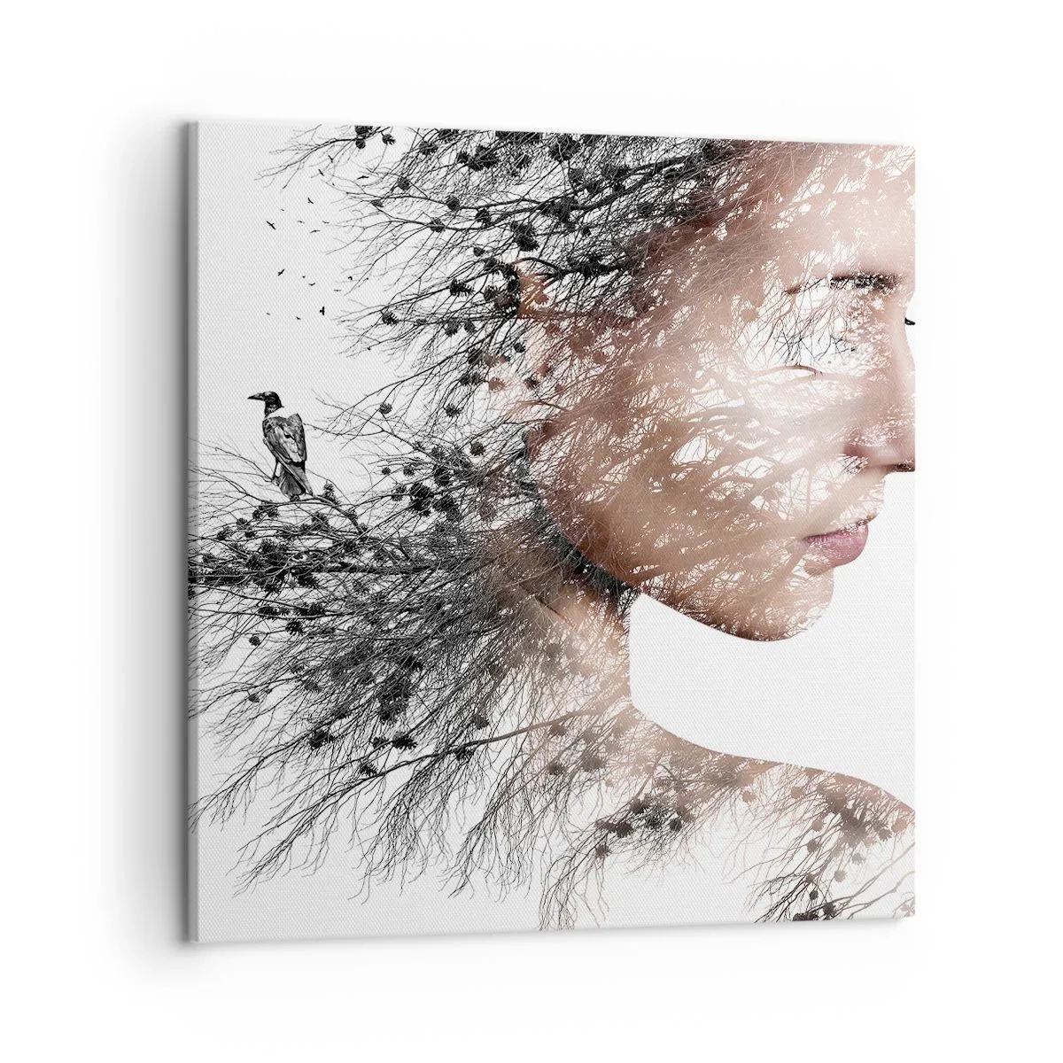 Bild auf Leinwand - Leinwandbild - Der Geist des Waldes - 50x50 cm