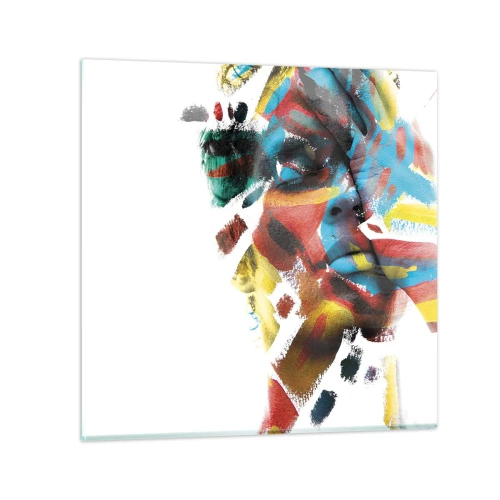 Glasbild - Bild auf glas - Eine bunte Persönlichkeit - 40x40 cm