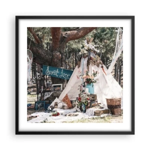 Poster in einem schwarzem Rahmen - Liebe machen ... - 50x50 cm