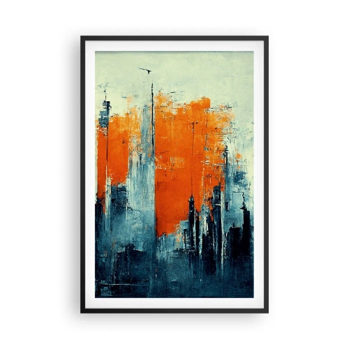 Poster in einem schwarzem Rahmen - Moderne Landschaft - 61x91 cm