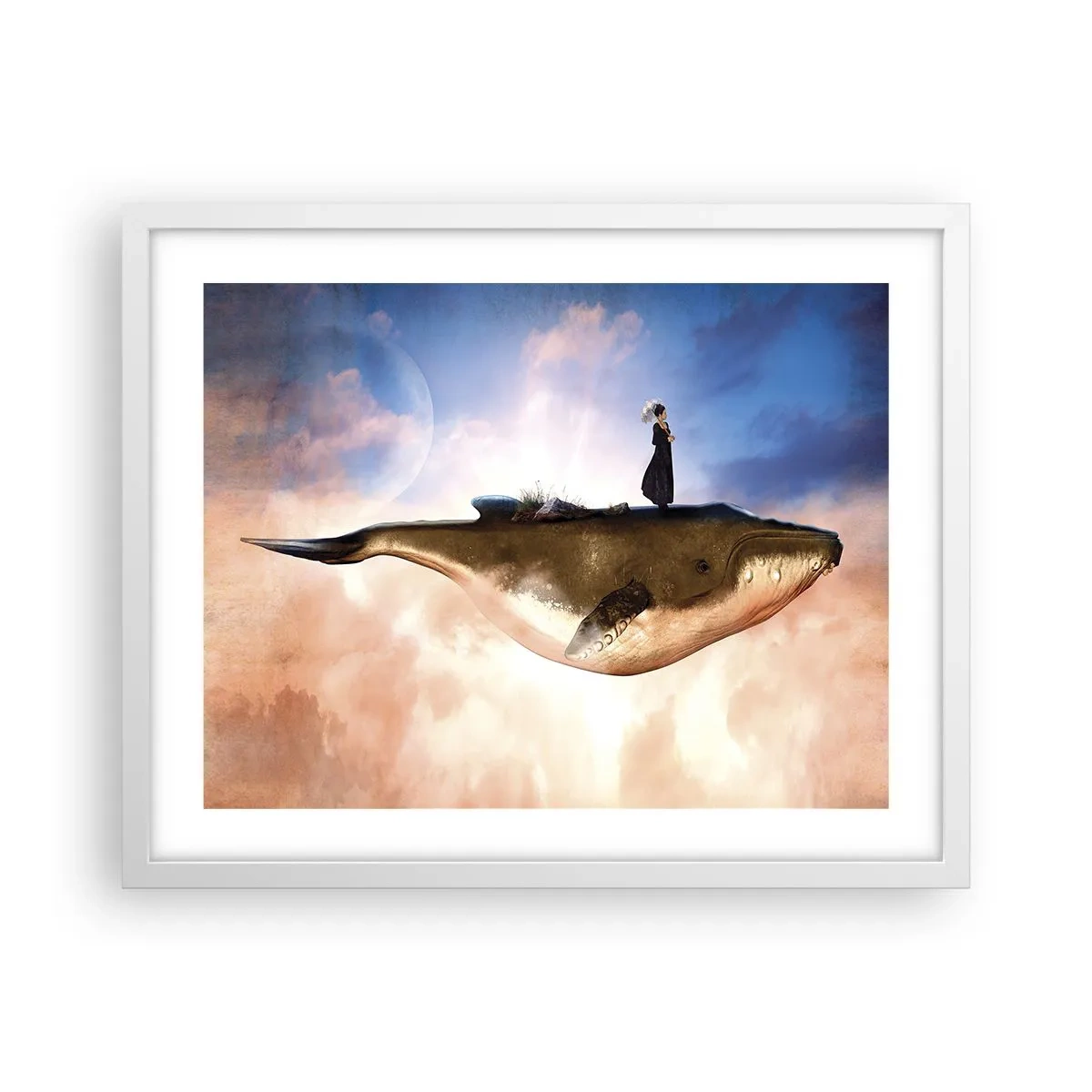 Poster in einem weißen Rahmen - Eine echte Reise - 50x40 cm