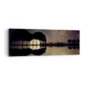 Bild auf Leinwand - Leinwandbild - Nacht am Ende der Welt - 90x30 cm