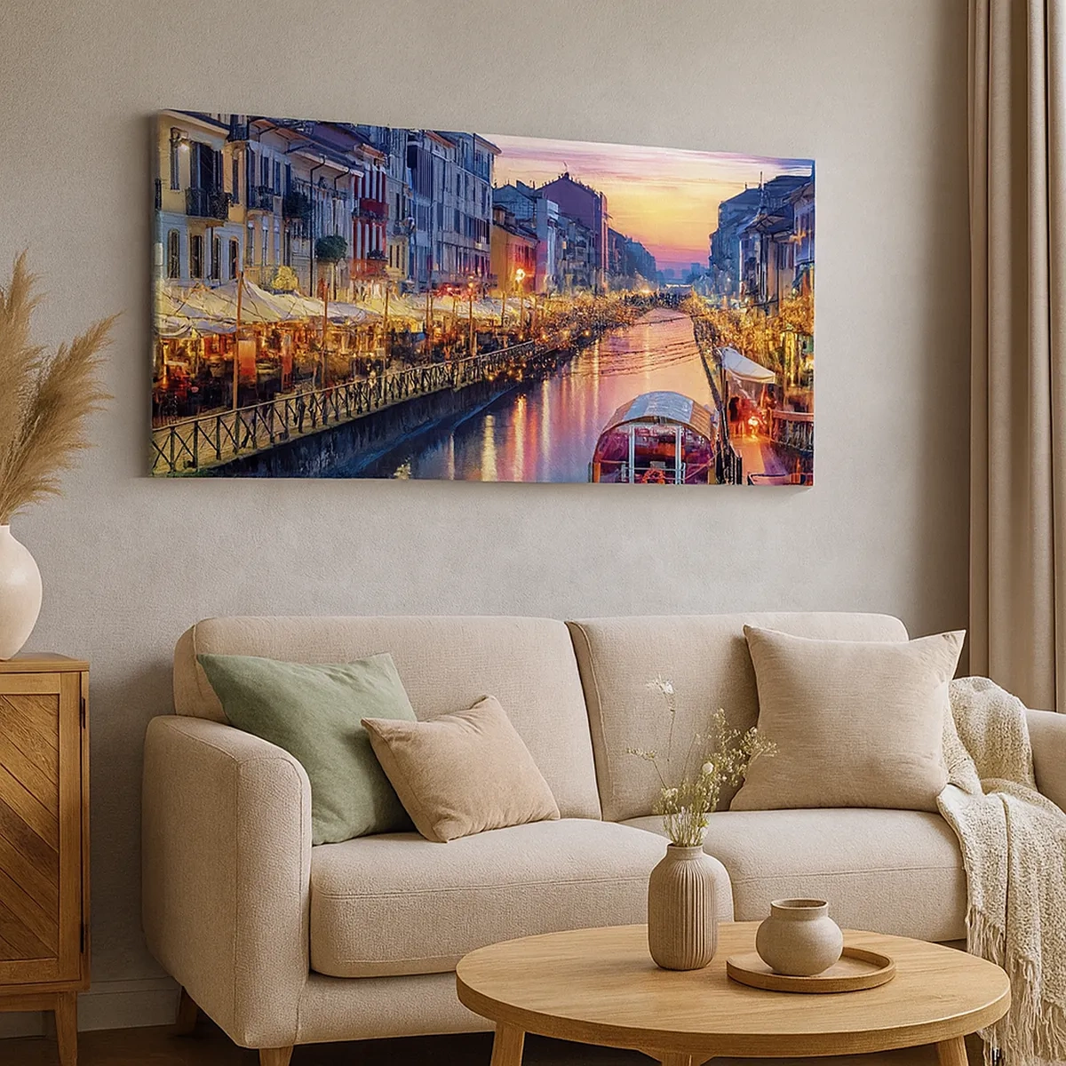 Bild auf Leinwand - Leinwandbild - Ein Abend voller Licht und Spaß - 30x30 cm