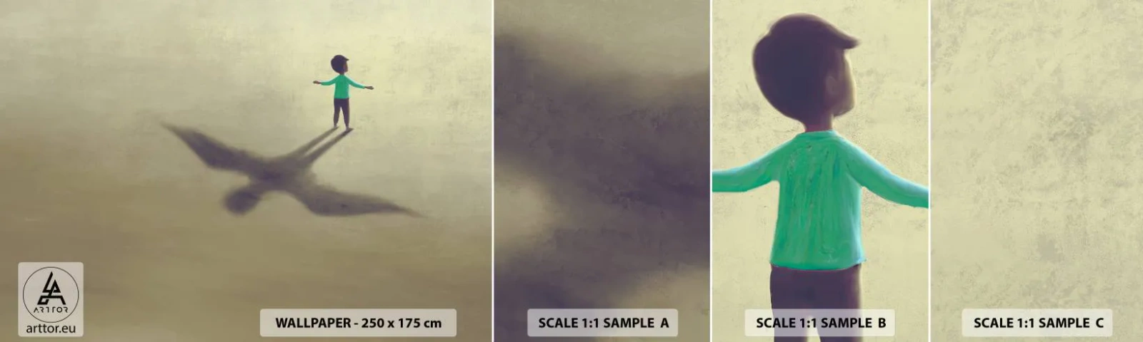 Fototapetenmuster Standard Eco - Der Held der Zukunft - Abstraktion, Fantasie, Stück - 100x30 cm