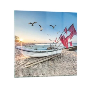 Glasbild - Bild auf glas - Wohlverdiente Ruhe - 60x60 cm