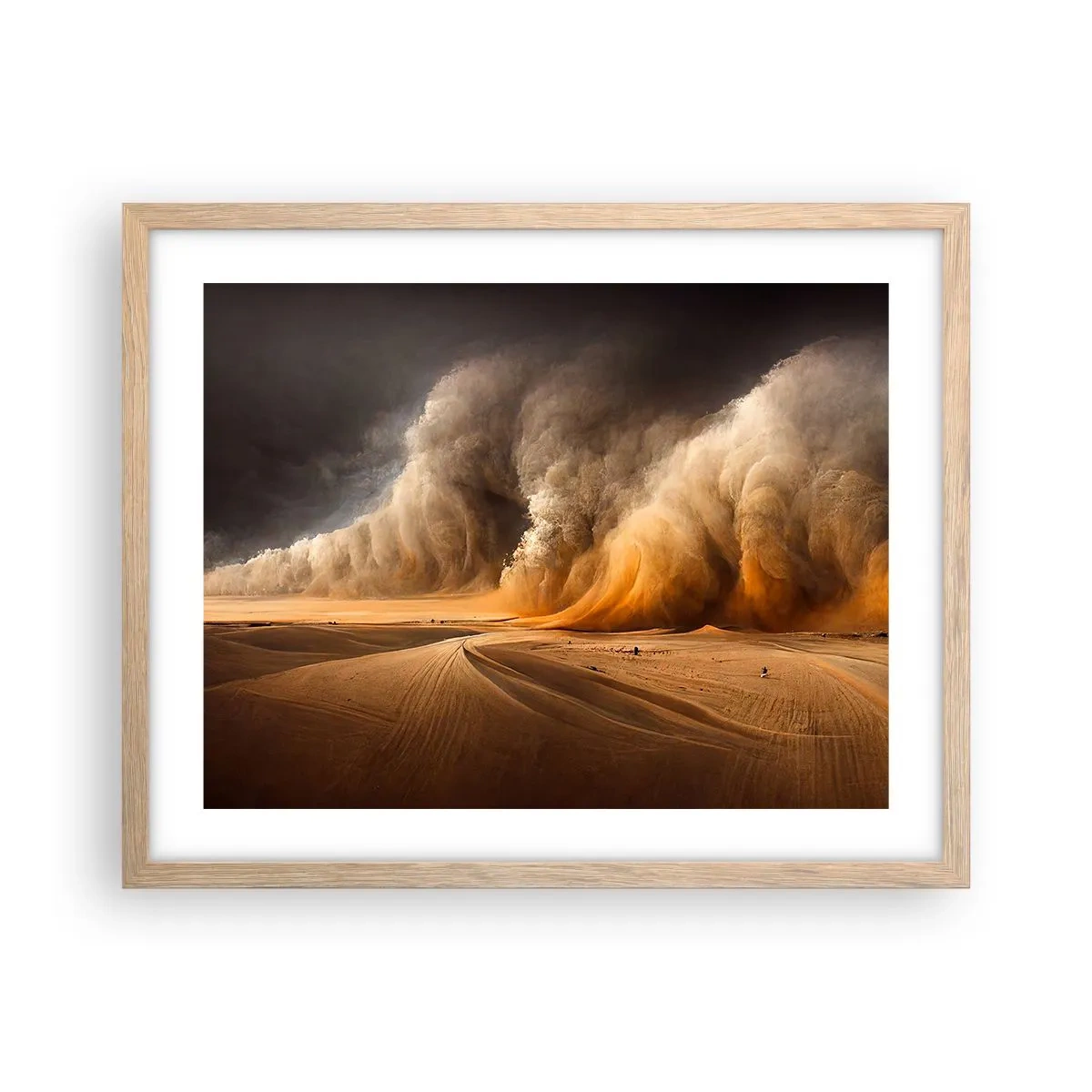 Poster in einem Rahmen aus heller Eiche - Zorn der Wüste - 50x40 cm
