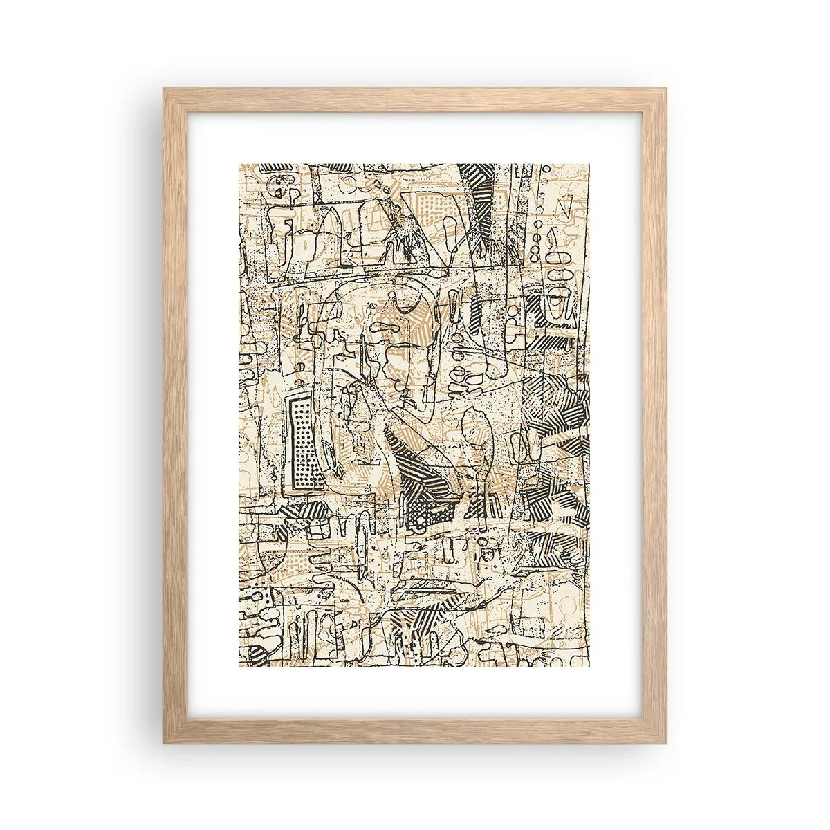 Poster in einem Rahmen aus heller Eiche - Es wartet darauf, entschlüsselt zu werden - 30x40 cm