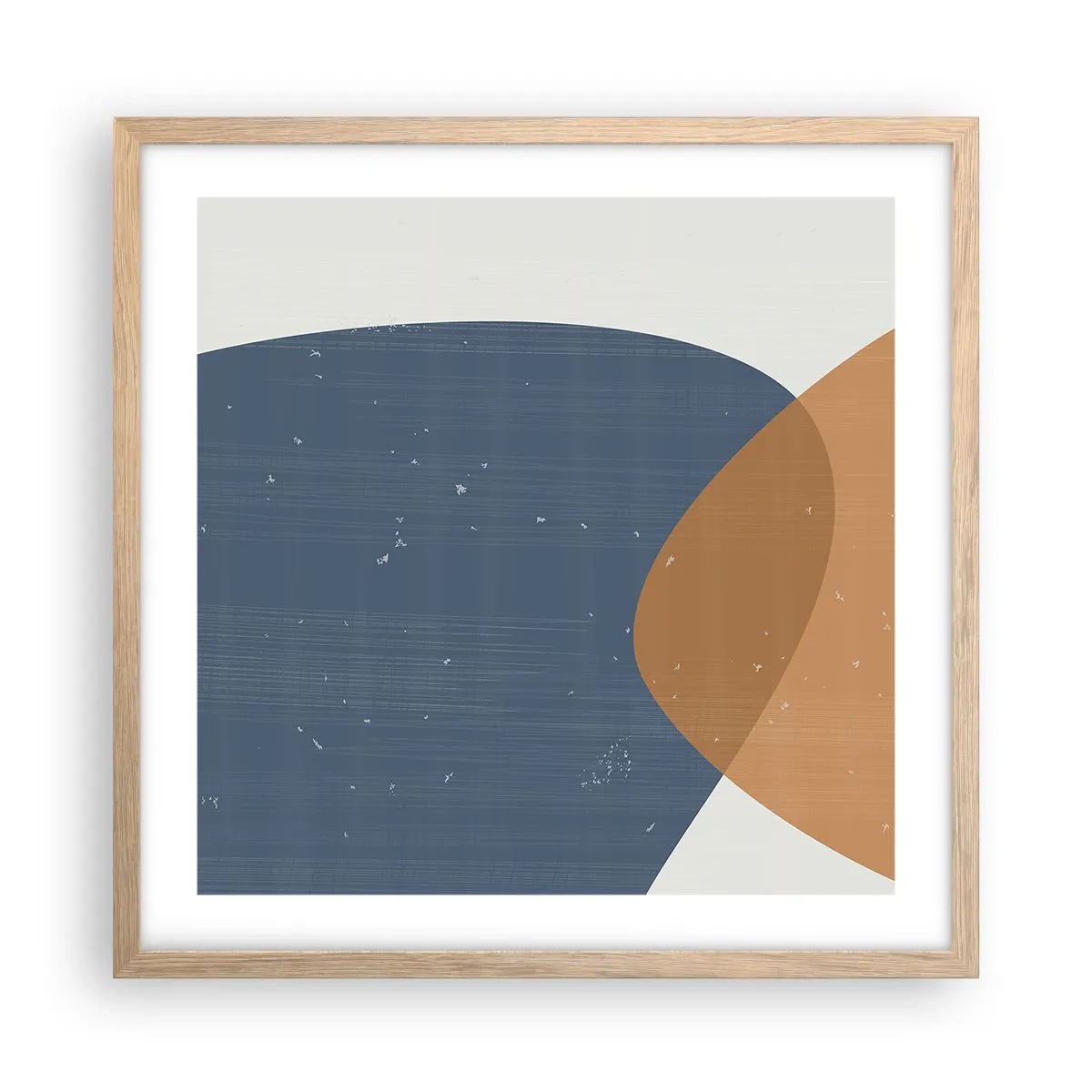 Poster in einem Rahmen aus heller Eiche - Ovale und Einflüsse - 50x50 cm