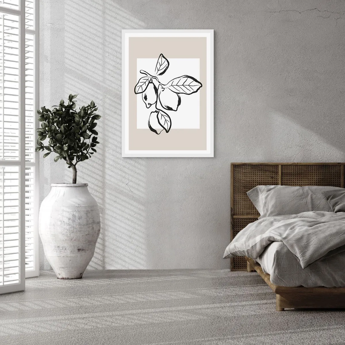 Poster in einem weißen Rahmen - Dort, wo Zitronen reifen… - 40x50 cm