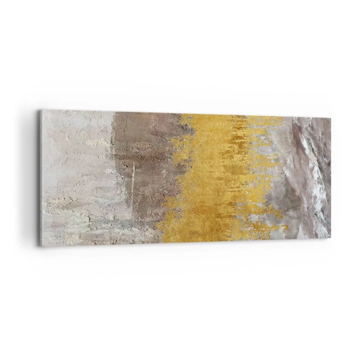 Bild auf Leinwand - Leinwandbild - Goldene Explosion - 100x40 cm