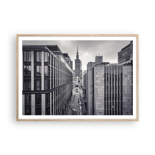 Poster in einem Rahmen aus heller Eiche - Warschauer Tal - 100x70 cm