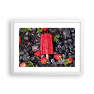 Poster in einem weißen Rahmen - So schmeckt der heiße Sommer - 40x30 cm