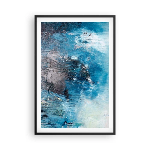 Poster in einem schwarzem Rahmen - Rhapsodie in Blau - 61x91 cm