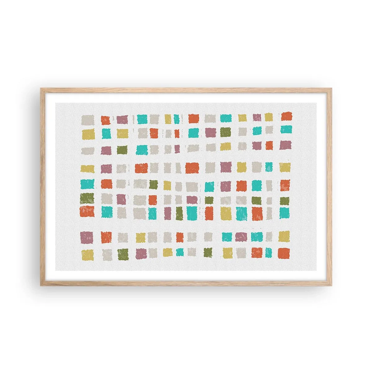 Poster in einem Rahmen aus heller Eiche - Unbekanntes Spiel - 91x61 cm