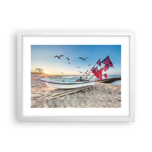 Poster in einem weißen Rahmen - Wohlverdiente Ruhe - 40x30 cm