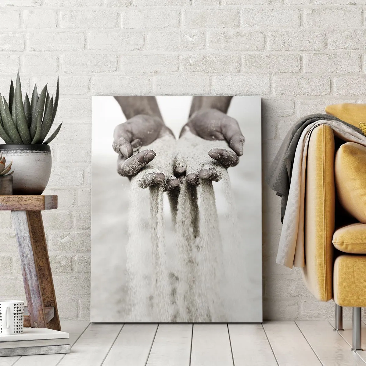 Bild auf Leinwand - Leinwandbild - Mit diesen Händen… - 70x100 cm